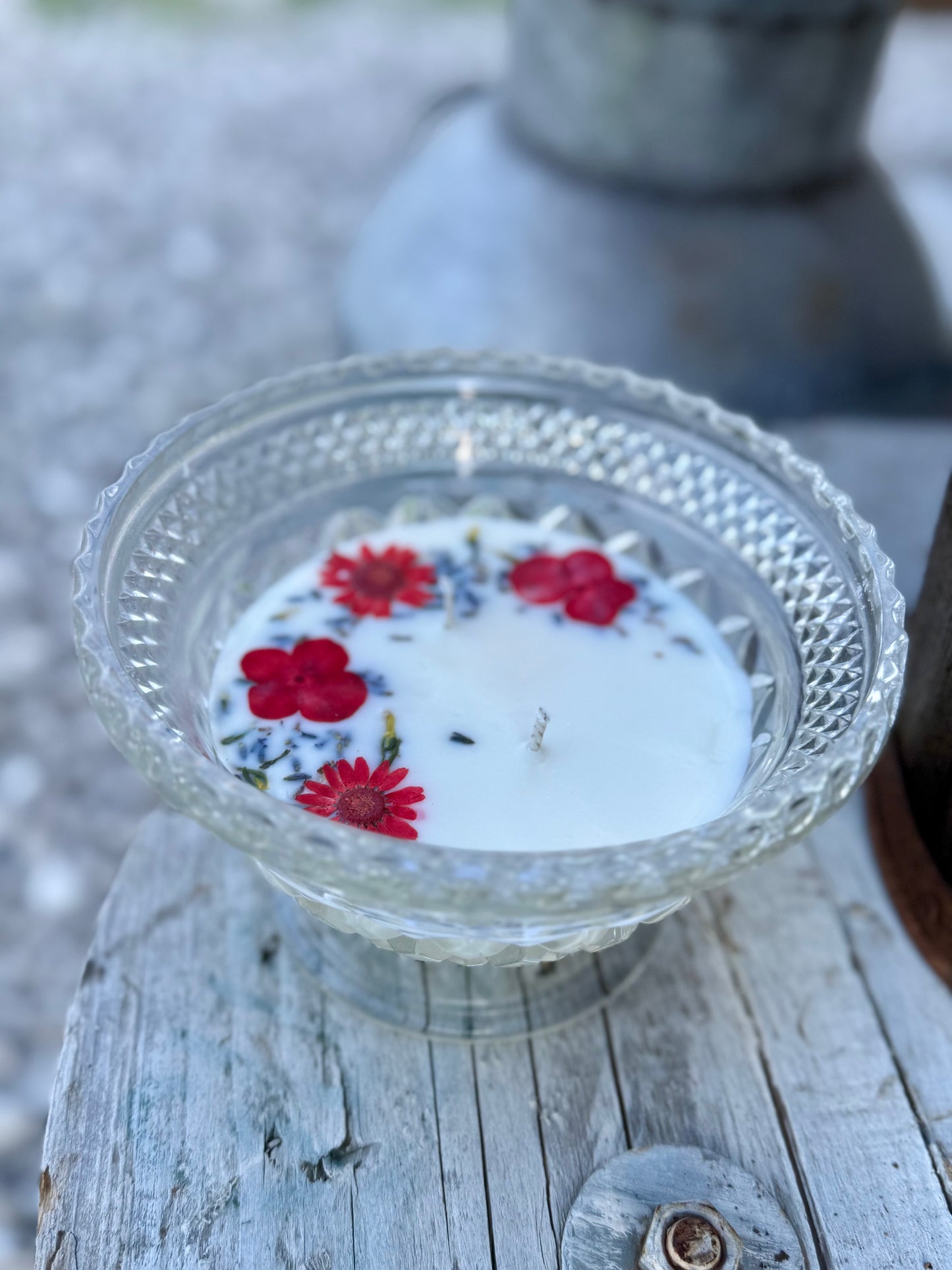 Gorgeous vintage crystal one of a kind candle: A Thousand Dreams fragrance