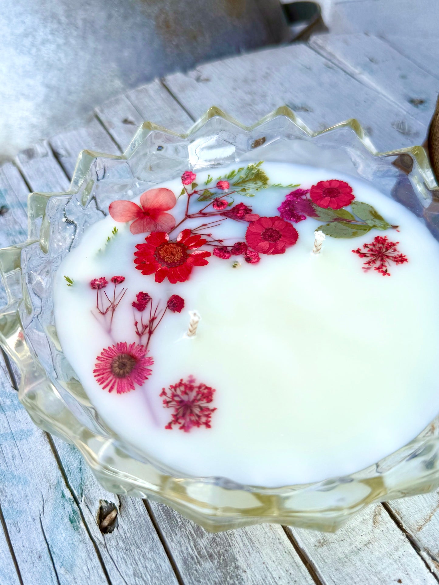 Vintage Crystal glass candle: ng Mountain Fresh fragrance