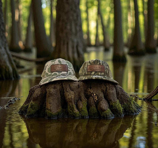 River Bottom Bella camo logo hats