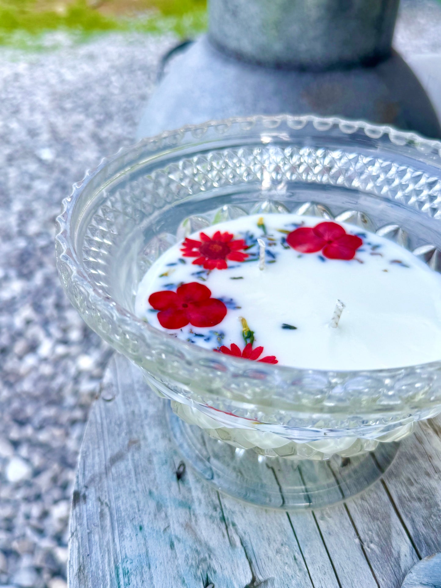 Gorgeous vintage crystal one of a kind candle: A Thousand Dreams fragrance