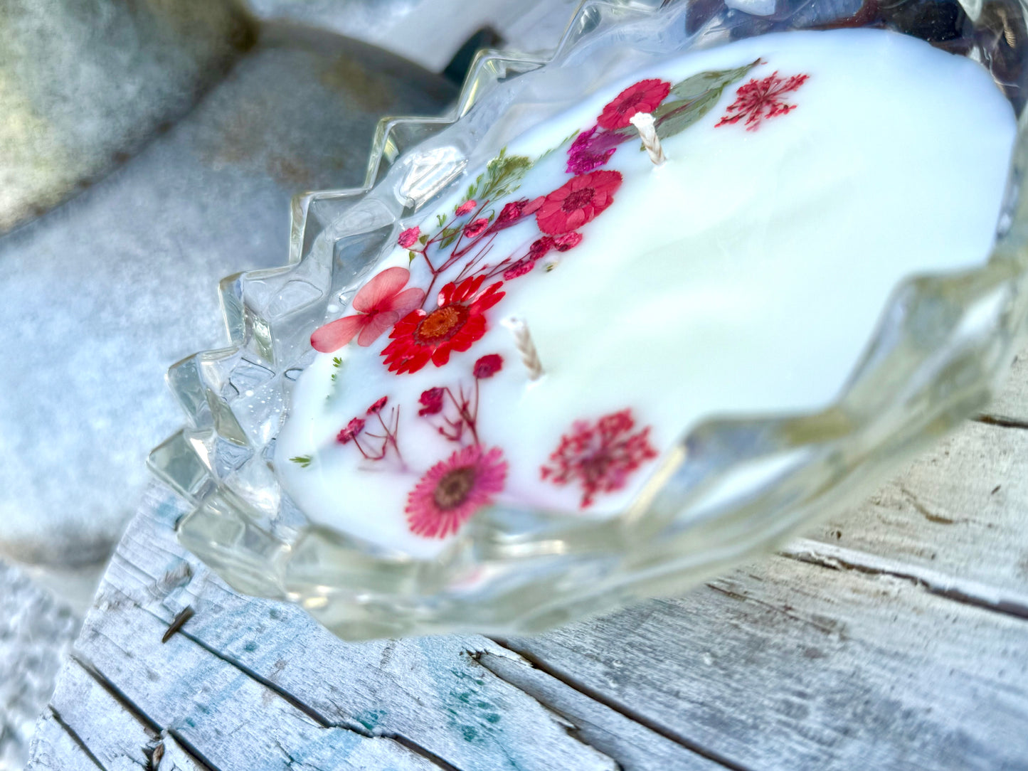 Vintage Crystal glass candle: ng Mountain Fresh fragrance