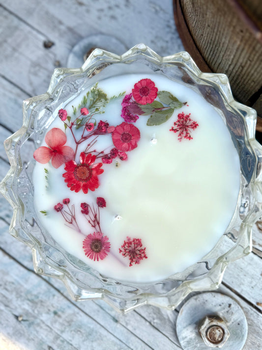 Vintage Crystal glass candle: ng Mountain Fresh fragrance